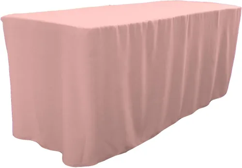 Miniatura 25 de LA Linen Mantel ajustable de popelina de poliéster, 96.2 in de largo x 30.0 in de ancho x 76.2