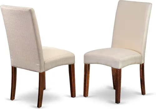 Miniatura 6 de East West Furniture DLDR3-MAH-01 Juego de mesa y sillas de cocina de 3 piezas contiene una mesa de comedor redonda con gotas y 2 sillas de comedor