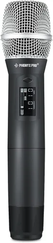Phenyx Pro Micrófono inalámbrico profesional, micrófono dinámico UHF, micrófono inalámbrico de metal, transmisor de mano para sistema de verdadera