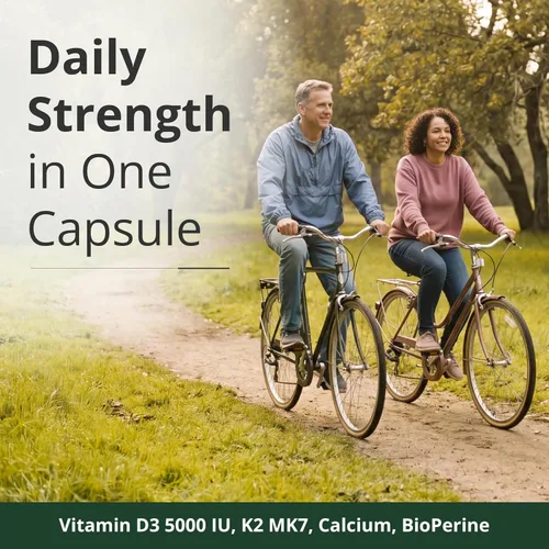 Miniatura 3 de Suplemento de vitamina D3 K2 – Apoyo todo en 1 para la salud inmunológica, ósea y cardíaca con vitamina D + vitamina K (como MK7) – Suplemento