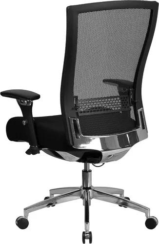 Miniatura 3 de Flash Furniture HERCULES Series 24/7 Uso Intensivo 300 lb. Silla de oficina ergonómica multifunción de malla negra con deslizador de asiento