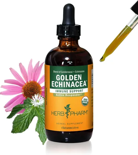 Herb Pharm Extracto líquido orgánico certificado de equinácea dorada para el apoyo del sistema inmunológico - 4 onzas