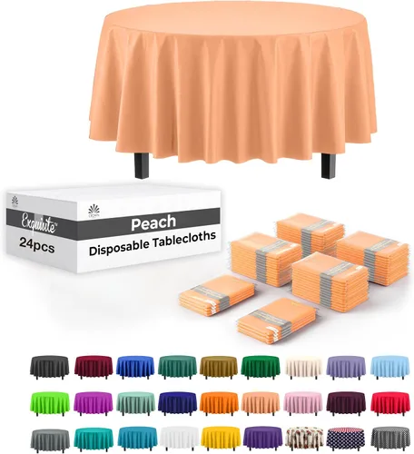 Miniatura 38 de Party Solids Mantel rectangular de plástico color azul aguamarina, 54 x 108 pulgadas, paquete de 24