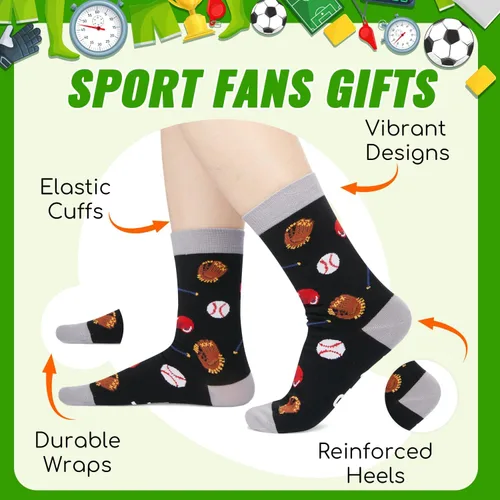 Miniatura 3 de Zmart Gifts for Sports Lovers - Running Yoga Dance Skater Fishing Gifts, Funny Socks