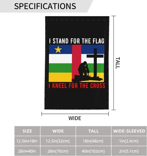 Miniatura 7 de I Stand For The Central African Republic Flag And I Kneel For The Cross Garden Flag 28"x40" Inch Double Sided Garden Flags Home Lawn Outdoor Decor