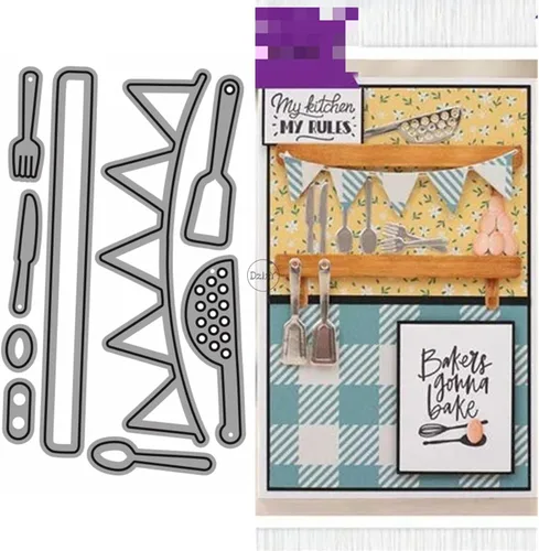 Miniatura 10 de DzIxY Mochila Zapatos Troqueles de corte de metal para kit de fabricación de tarjetas, troqueles de papel en relieve, plantillas de máquina de 8