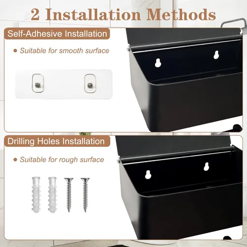 Miniatura 8 de Soporte de papel higiénico con estante - SUS304 de acero inoxidable para almacenamiento de papel higiénico y soporte de rollo de papel higiénico