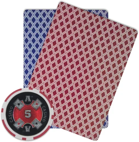 Miniatura 3 de Brybelly Ace Casino Poker Chip - Compuesto de arcilla pesada de 0.49 oz, paquete de 50 Rojo ($5 Red)