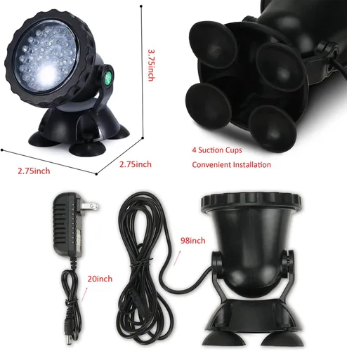 Miniatura 2 de Luces para Estanque Sumergibles Focos que Cambian de Color Luz de Paisaje con Control Remoto 36 Bombillas LED Luces Subacuáticas Ajustables