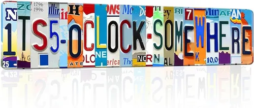 Letrero vintage para decoración de bar al aire libre, con texto en inglés «It's 5 O'clock Somewhere», para el hogar, bar, accesorios de pared,