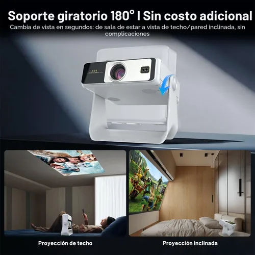 Miniatura 9 de Proyector con soporte 4K con WiFi y Bluetooth, Proyector inteligente portátil al aire con pantalla táctil, enfoque automático y control táctil