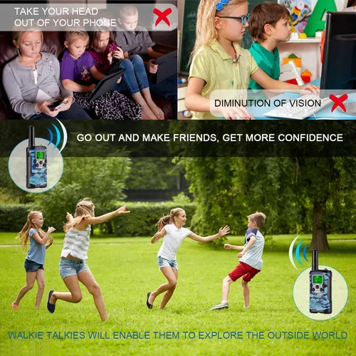 Miniatura 4 de Aikmi - Walkie Talkies para niños, de 22 canales de radio, 2 vías y 3 millas de alcance. Walkie Talkies de juguete duraderos, el mejor regalo