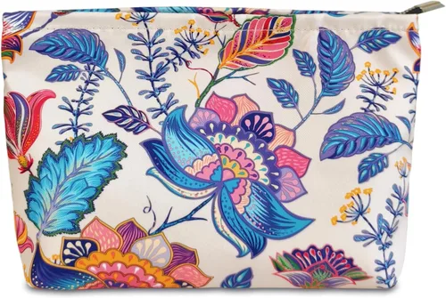 Miniatura 47 de STARDW Bolsa de maquillaje estética floral para mujeres y niñas, bolsa de aseo de viaje con cremallera de gran capacidad, bolsa organizadora