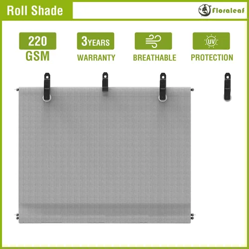 Miniatura 2 de Persianas enrollables para exteriores, para porche, terraza, pérgola, balcón, glorieta, privacidad, 5 pies de ancho x 6 pies de alto, tamaño Gris