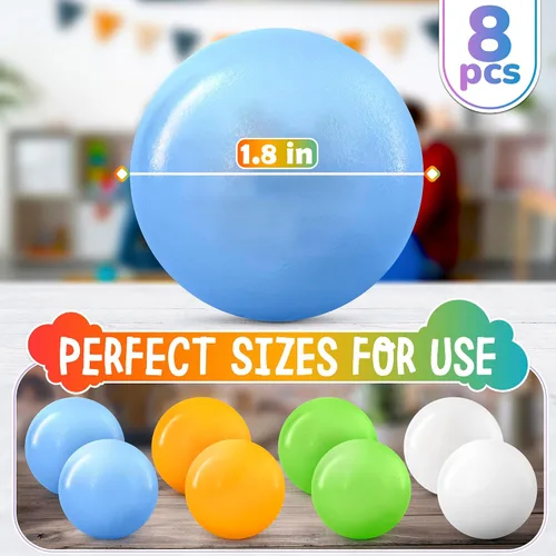 Miniatura 2 de 8 bolas adhesivas para techo y pared, juego de bolas adhesivas de 1.8 pulgadas con material TPR flexible y resistente al desgarro, bolas brillantes