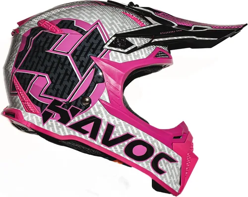 Miniatura 4 de HAX Havoc Fullface - Casco todoterreno para adultos, ATV Motorcross, moto de nieve, ligero, duradero y certificado por DOT para seguridad