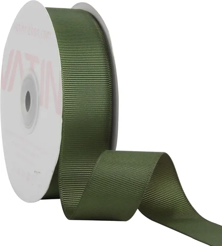Miniatura 25 de Vatin - Rollo de cinta de grogrén, rollos de 25-50 yardas, perfecto para decoración de bodas, coronas, baby showers, envolturas de paquete de regalo