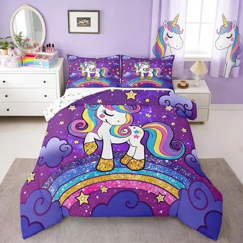Miniatura 40 de Feelyou Edredón Abstracto Juego de edredón de arte abstracto moderno para niños y niñas, color morado, azul, negro, juego de ropa de cama para Multi