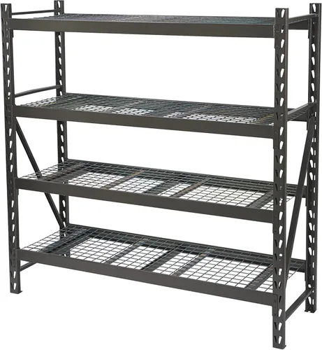 Miniatura 5 de Estantería de acero industrial de 4 niveles Ironton, capacidad de carga de 8,000 libras, estante de almacenamiento para garaje, 77" de ancho x 24