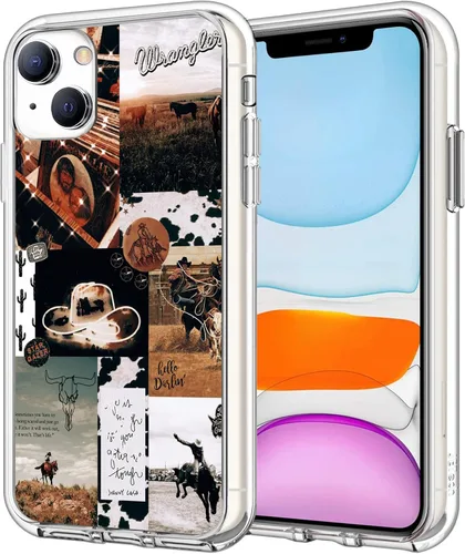 Miniatura 22 de Funda compatible con iPhone 7/8/SE del oeste, funda de collage estético retro vaquera country chic collage para hombres y mujeres, regalo a prueba