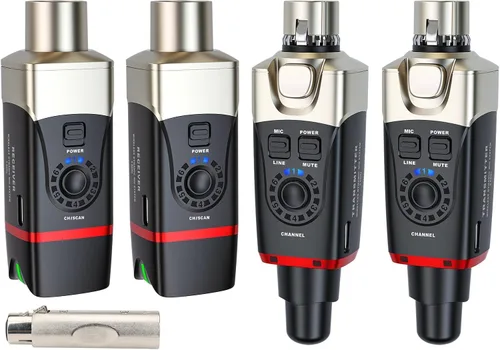 Miniatura 11 de Xvive U35C - Sistema de micrófono inalámbrico 5.8GHz con transmisor y receptor XLR inalámbrico para micrófono de condensador, mezclador de audio, 70C