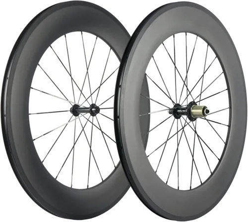 Miniatura 11 de Superteam Juego de ruedas de carbono 38/50/60/88mm 700c Clincher de 23mm UD con acabado mate