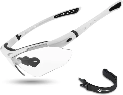 Miniatura 9 de ROCKBROS Photochromic Sports Sunglasses Mens Pickleball Glasses Cycling Glasses MTB Sunglasses, with Removable Elasctic Band