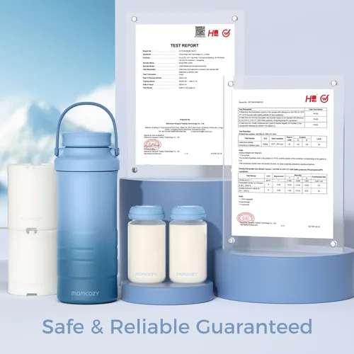 Miniatura 7 de Momcozy Enfriador portátil de leche materna de 22 onzas para exteriores, salvavidas con enfriamiento total de 360° durante 24 horas, enfriador