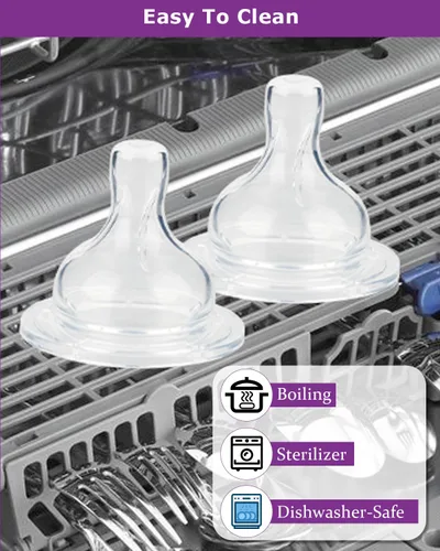 Miniatura 7 de Pezones de silicona para biberones Philips Avent, anticólicos, tamaño 3, pezón de 6 meses, flujo rápido, 4