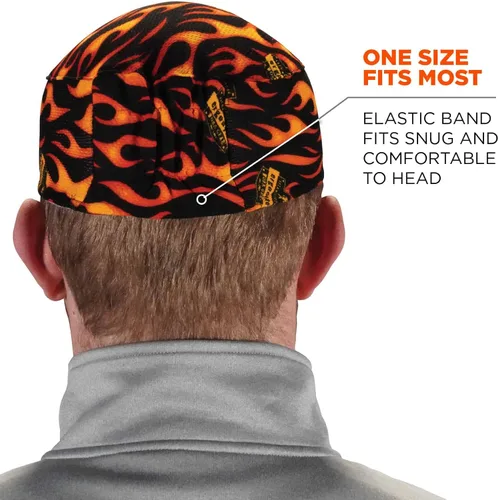 Miniatura 3 de Gorro de alto rendimiento Ergodyne Chill-Its 6630 para absorción de la humedad, color azul