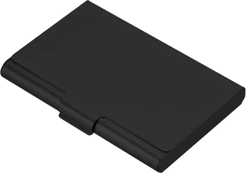 Miniatura 6 de Patikil Titular de la tarjeta de visita, caja de la tarjeta de metal de aluminio, titular profesional de la tarjeta de bolsillo para el nombre y Oro