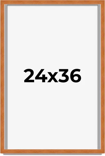 Miniatura 256 de Marco de 3 x 3 pulgadas, marco de madera maciza de nuez miel tradicional marrón Ancho de moldeo de 0.875 pulgadas Profundidad de conejo de 0.875
