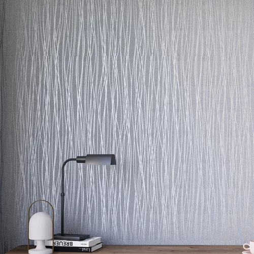 Miniatura 5 de mamonhome Silver Gray Self Adhesive Removable Wallpaper Peel and Stick Wallpaper for Livingroom, Bedroom, Kitchen, Bathroom.