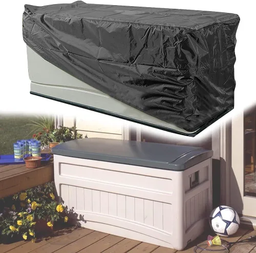 Miniatura 6 de Cubierta para caja de cubierta impermeable resistente al agua, cubierta otomana para patio, protección para todo tipo de clima, cubierta rectangular