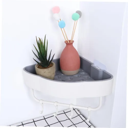 Miniatura 5 de Cabilock Organizador de baño, cesta sobre estante de inodoro, estante de montaje en pared, estante de almacenamiento de plástico, soporte