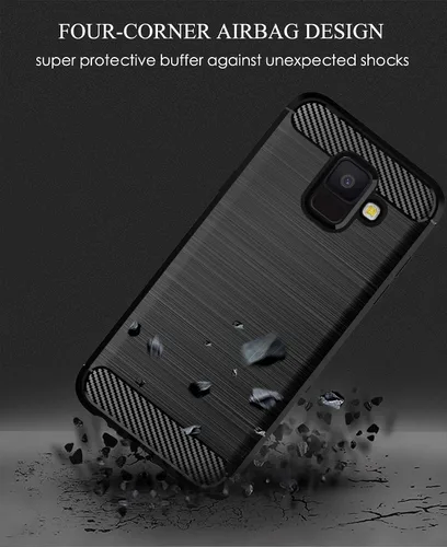 Miniatura 4 de Asuwish Funda de teléfono para Samsung Galaxy A6 con protector de pantalla de vidrio templado y accesorios de celda de silicona delgada y suave TPU