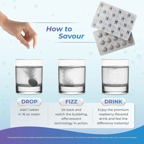 Miniatura 5 de WELLNESS EXTRACT H2 Tabletas de agua de hidrógeno molecular con magnesio – 12 comprimidos de hidrógeno efervescentes PPM para agua potable, apoya