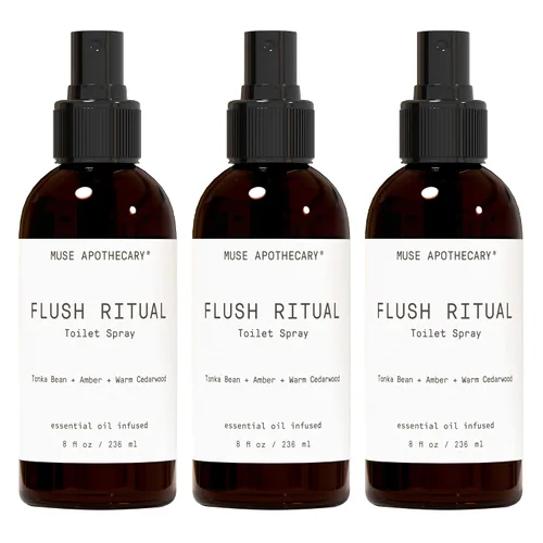 Miniatura 52 de Muse Apothecary Flush Ritual - Aerosol para inodoro aromático y refrescante, usar antes de ir, 2 onzas, infundido con aceites esenciales naturales