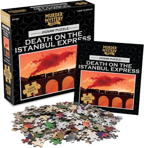 Murder Mystery Party | Rompecabezas misterioso clásico, Muerte en el Expreso de Estambul, rompecabezas de 1000 piezas, naranja