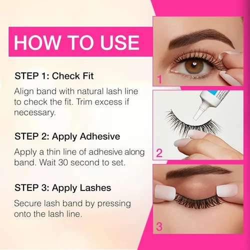 Miniatura 5 de Andrea Paquete múltiple de pestañas postizas con aplicador, 0.827 in, pestañas de aspecto natural para maquillaje de ojos, pestañas postizas