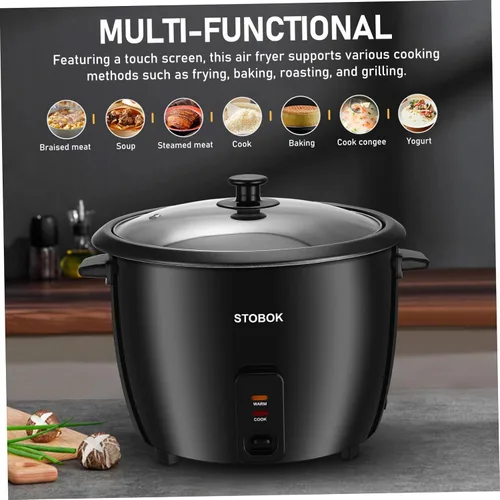 Miniatura 3 de Arrocera eléctrica multifuncional para guisos de papilla de arroz, electrodomésticos con enchufe de EE. UU. y función automática de mantener