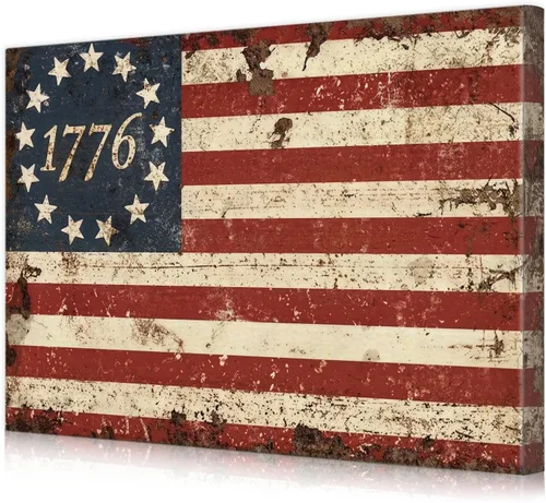 Miniatura 14 de DECORARTS - Arte de pared rústico de la bandera del estado de Arizona, fabricado en Estados Unidos, impresión de lienzo giclée de archivo, lienzo