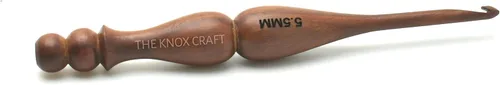 Miniatura 2 de THE KNOX CRAFT Gancho de ganchillo con mango ergonómico, gancho de ganchillo de madera hecho a mano de 7 pulgadas, aguja de tejer, hilo de tejido