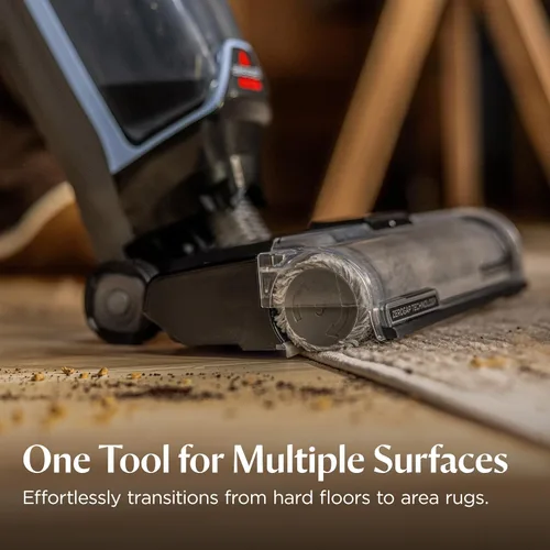 Miniatura 5 de Bissell CrossWave Edge - Aspiradora y trapeadora inalámbrica en seco y húmedo, limpiador de suelos con limpieza de bordes ZeroGap, rollo de cepillo