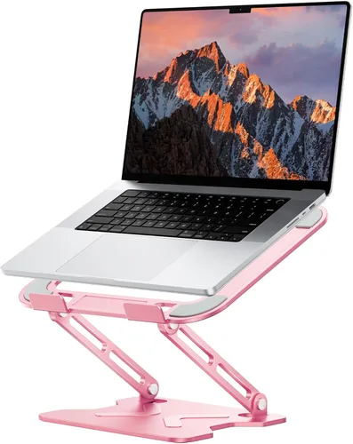 Miniatura 11 de JCZT Soporte Ajustable para Laptop de Escritorio, Elevador Plegable de Metal para Laptop, Soporte Portátil con Montaje para Laptop, Soporte