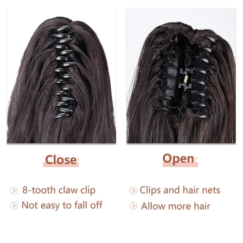 Miniatura 149 de Extensiones de cola de caballo de cabello rubio, extensiones de cola de caballo para mujer, pinza de extensiones de cabello rizado de 12 pulgadas
