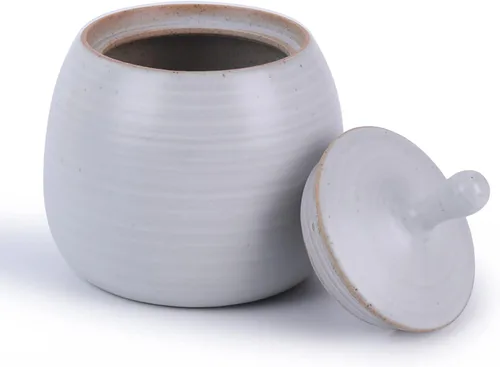 Miniatura 11 de Botes de cocina vintage de cerámica para almacenamiento de alimentos con tapa hermética para té, café, hierbas, azúcar, especias, frutos secos Verde