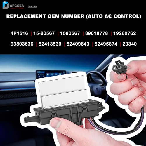 Miniatura 3 de Módulo de control de ventilador AC Resistencia del motor del ventilador para 2003-2007 Chevy Silverado Avalanche Suburban Tahoe, GMC Envoy Sierra