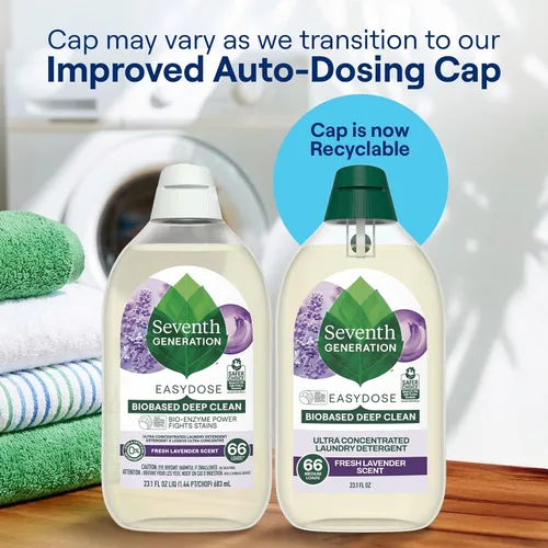 Miniatura 3 de Seventh Generation - Detergente EasyDose para ropa ultra concentrado: 66 cargas, aroma de lavanda fresca, 23,1 onzas líquidas