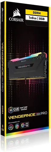 Miniatura 8 de Corsair Vengeance RGB Pro 16GB (1x16GB) DDR4 3600 (PC4-28800) C18 optimizado para AMD Ryzen - Negro (CMW16GX4M1Z3600C18)
